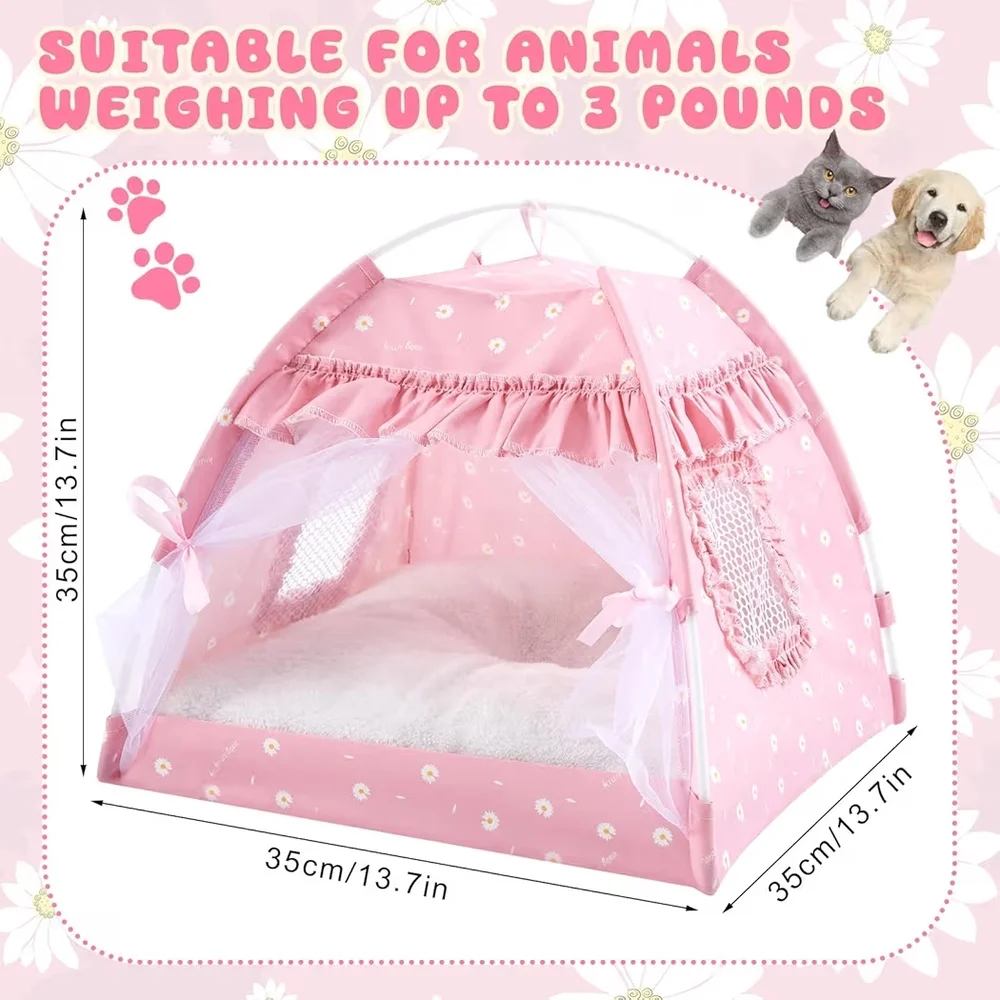 Pink Pet Teepee House Kit for Small Pets